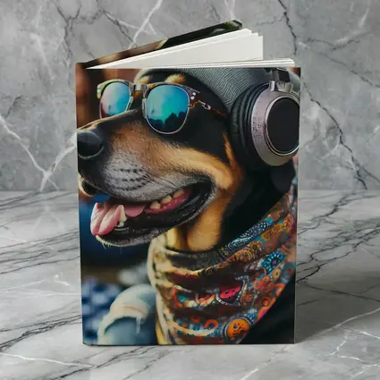 Cool Dog Sunglasses Headphones Music Festival