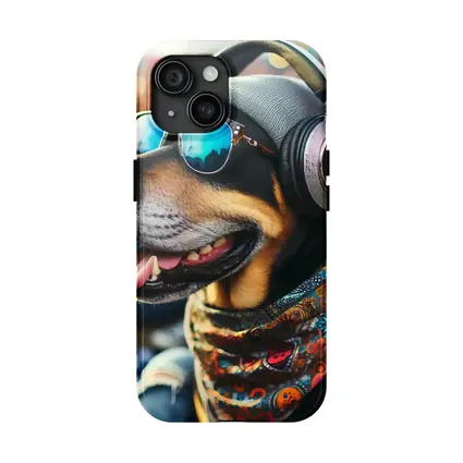 Cool Dog Sunglasses Headphones Music Festival