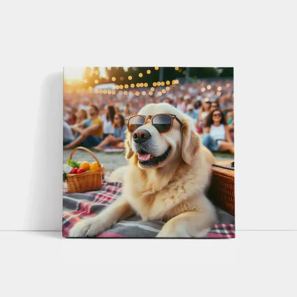 Golden Retriever Sunglasses Outdoor Summer Concert