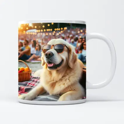 Golden Retriever Sunglasses Outdoor Summer Concert