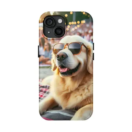 Golden Retriever Sunglasses Outdoor Summer Concert