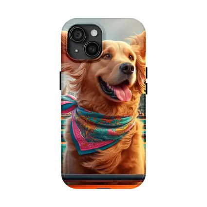 Golden Retriever Riding Roller Coaster Amusement Park