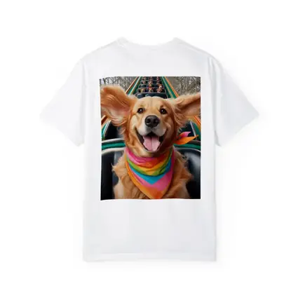 Golden Retriever Roller Coaster Ride Colorful Bandana