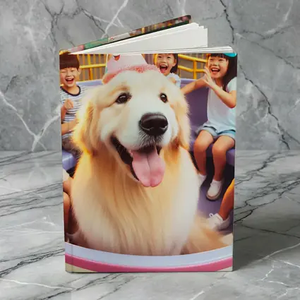 Golden Retriever Party Hat Amusement Park Ride