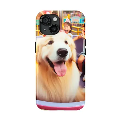 Golden Retriever Party Hat Amusement Park Ride