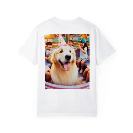Golden Retriever Party Hat Amusement Park Ride