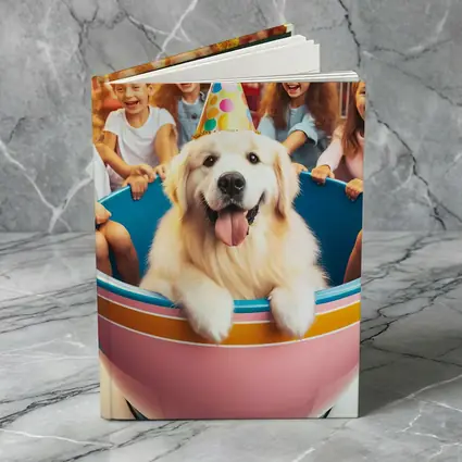 Golden Retriever Party Hat Teacup Ride Kids
