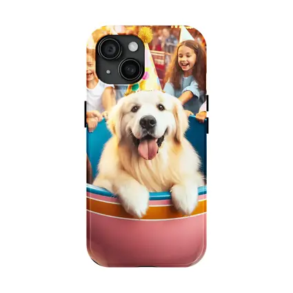 Golden Retriever Party Hat Teacup Ride Kids