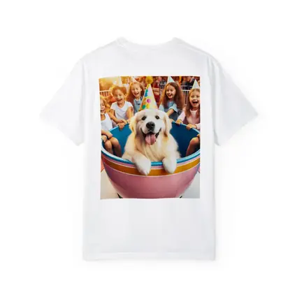 Golden Retriever Party Hat Teacup Ride Kids