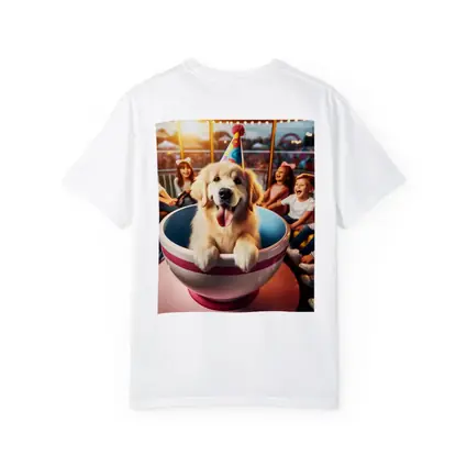 Golden Retriever Party Hat Teacup Ride Kids