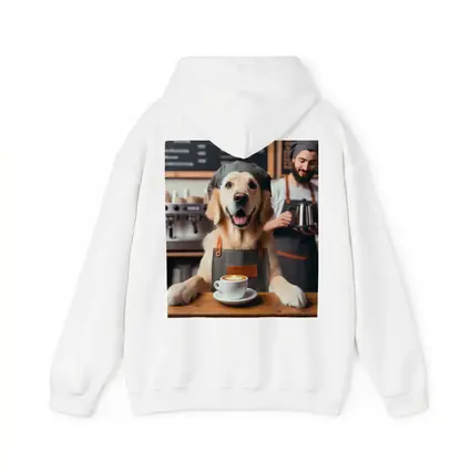 Golden Retriever Barista In Coffee Shop