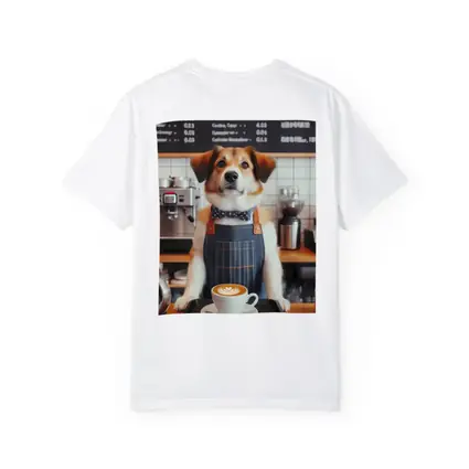 Dog Barista Serving Coffee In Cafe