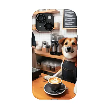 Shiba Inu Barista Dog Coffee Shop