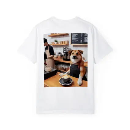 Shiba Inu Barista Dog Coffee Shop