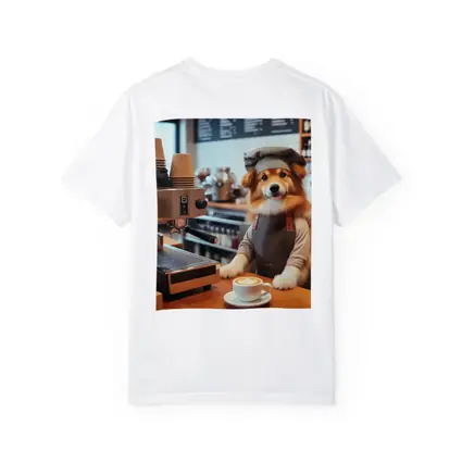 Corgi Barista Dog Working Coffee Shop