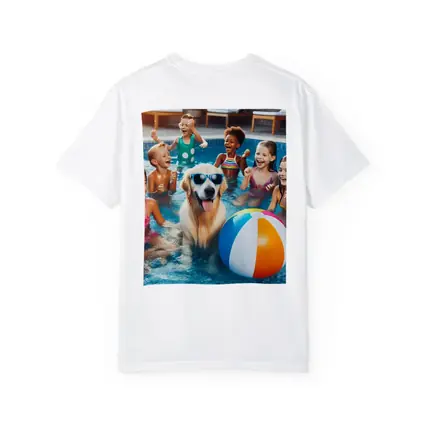 Golden Retriever Kids Pool Party Summer