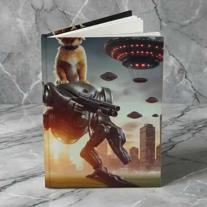 Cool Dog On Robot Mech Alien Invasion