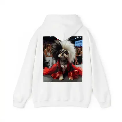 Shih Tzu Dog Red Dress Fashion Runway