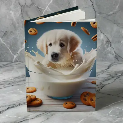 Golden Retriever Puppy Milk Bowl Cookies
