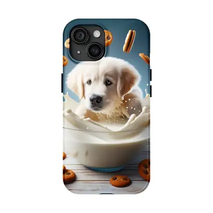 Golden Retriever Puppy Milk Bowl Cookies