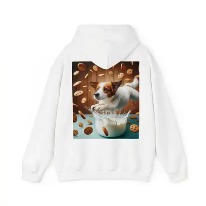 Jack Russell Terrier Jumping Into Milk Cookies