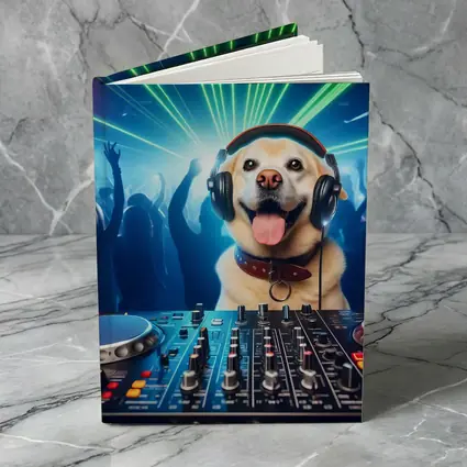 Labrador DJ Dog Party Club Neon