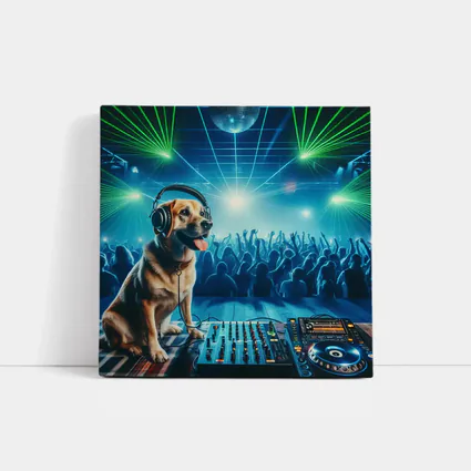 Labrador DJ Dog Nightclub Party Scene