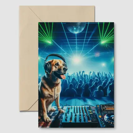 Labrador DJ Dog Nightclub Party Scene