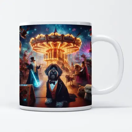 Doodle Dog Tuxedo Magical Carnival Night