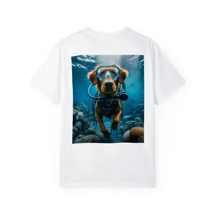 Golden Retriever Scuba Diving Underwater Coral Reef