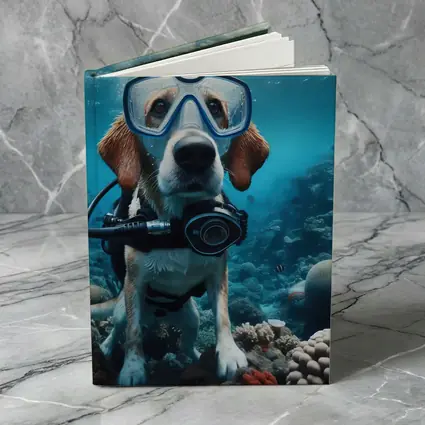 Beagle Dog Scuba Diving Underwater Coral Reef