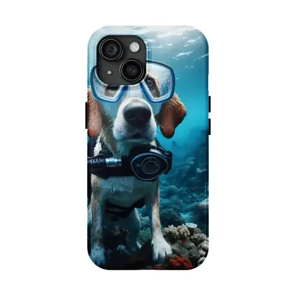 Beagle Dog Scuba Diving Underwater Coral Reef