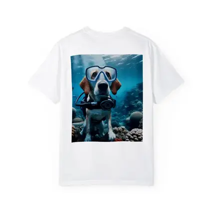 Beagle Dog Scuba Diving Underwater Coral Reef