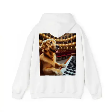 Golden Retriever Playing Piano Concert Hall