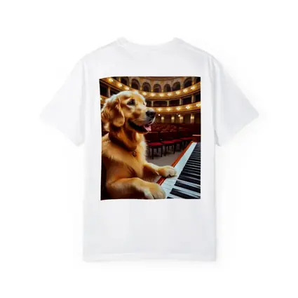 Golden Retriever Playing Piano Concert Hall