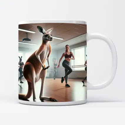 Kangaroo Dancing In Fitness Studio Class