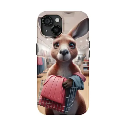 Kangaroo Shopping In Clothing Store