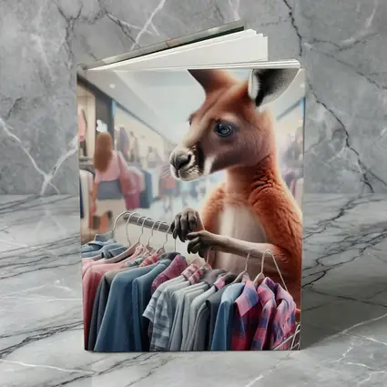Kangaroo Shopping For Clothes In Mall