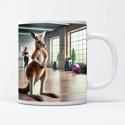 Kangaroo Standing In Dance Fitness Studio