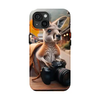 Kangaroo Tourist With Camera In Japan