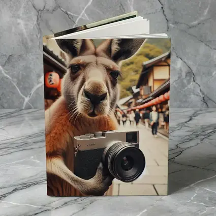 Kangaroo Tourist Selfie Japanese Street Scene