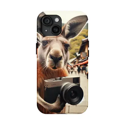 Kangaroo Tourist Selfie Japanese Street Scene