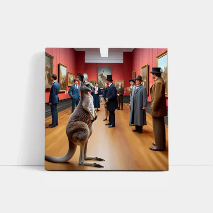 Kangaroo Standing In Victorian Art Gallery