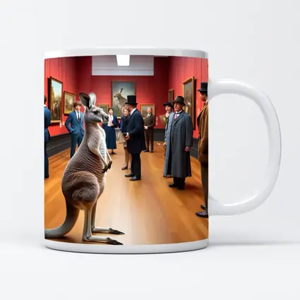 Kangaroo Standing In Victorian Art Gallery
