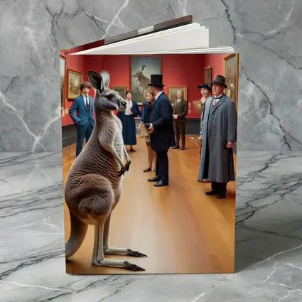 Kangaroo Standing In Victorian Art Gallery