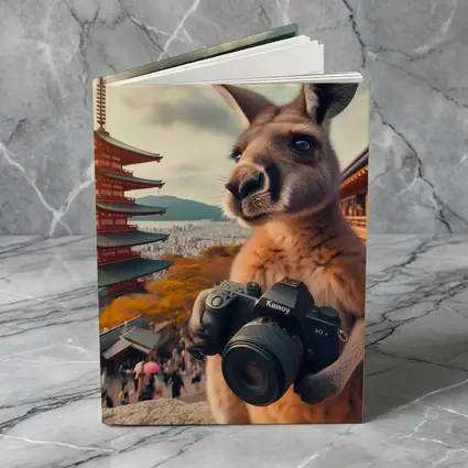 Kangaroo Tourist Photographer Japanese Pagoda Background