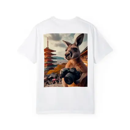 Kangaroo Tourist Photographer Japanese Pagoda Background