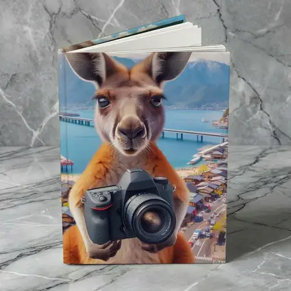 Kangaroo Tourist Holding Camera Japan Town