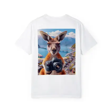 Kangaroo Tourist Holding Camera Japan Town