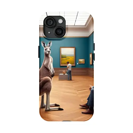 Kangaroo Standing Inside Art Museum Gallery